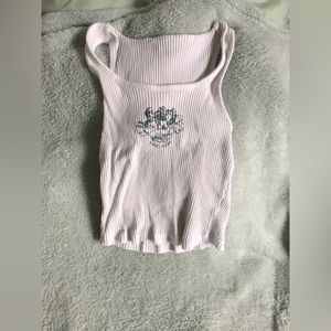 Angel Baby Knitted Crop Wife Beater